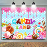 Schillernde Candy Land Party Hintergrund für Mädchen